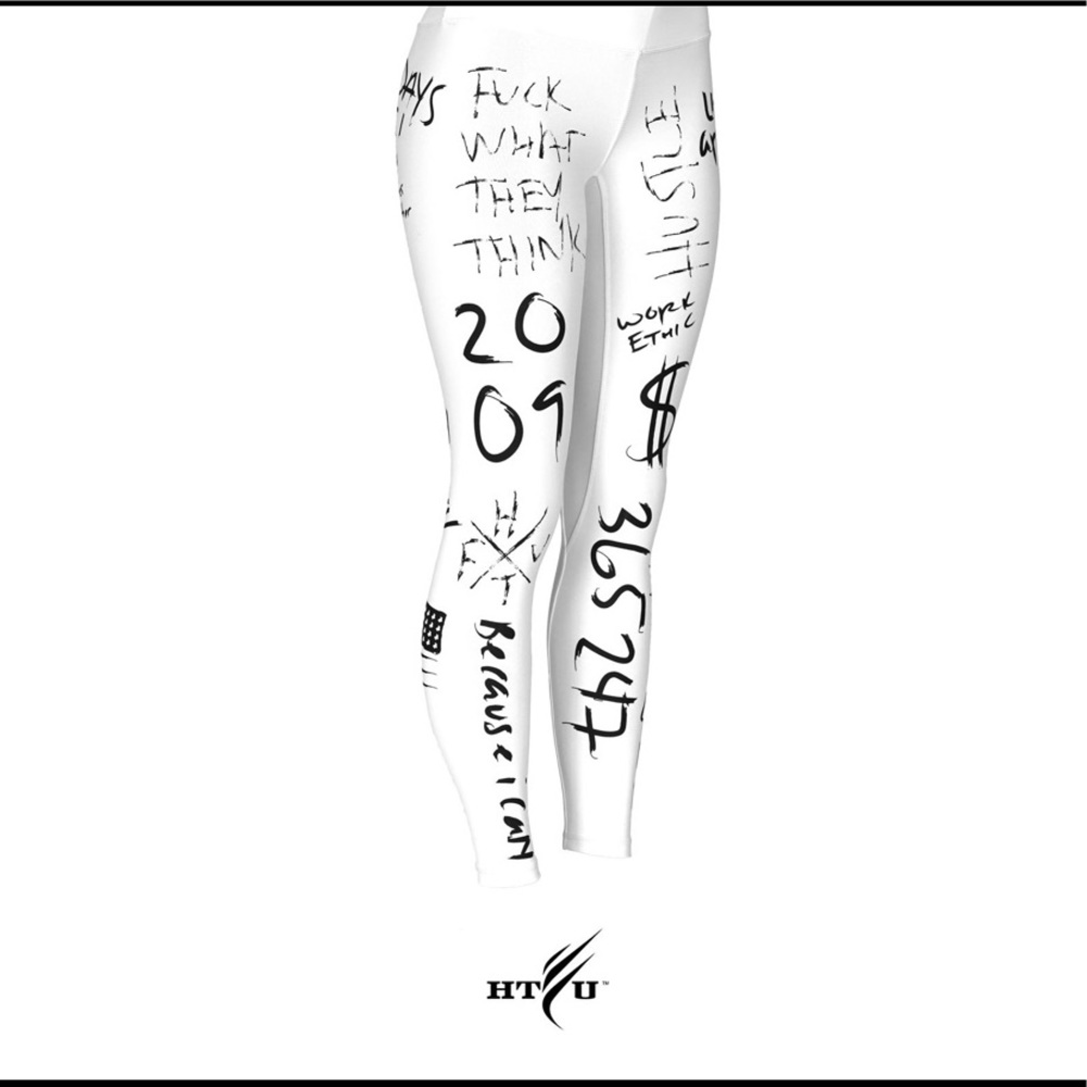 HTFU Analog Graffiti Full Length Leggings. Size S - Picture 3 of 9